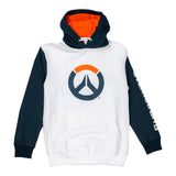 Overwatch 2 Logo White Colour Block Hoodie - Front View