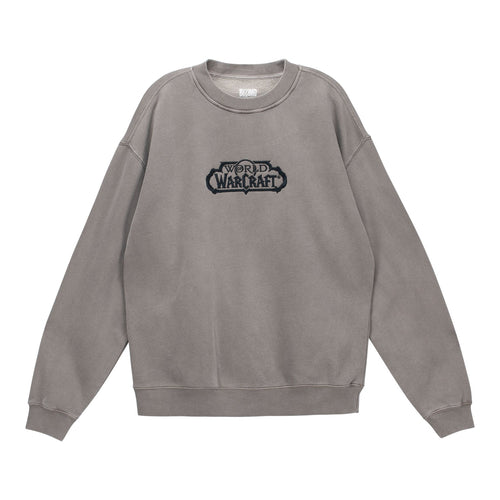 World of Warcraft Xal'atath Sketch Grey Crewneck Sweatshirt - Front View