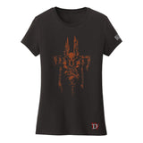 Diablo IV Barbarian Women's Schwarz T-Shirt  - Vorderansicht