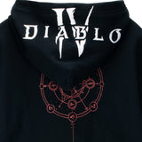 Diablo IV Tree of Whispers Schwarz Pullover Kapuze - schließen Up Rückenansicht