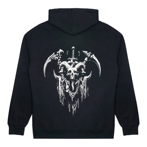 Diablo IV Necromancer Sigil Schwarz Zip-Up Kapuze - Rückenansicht