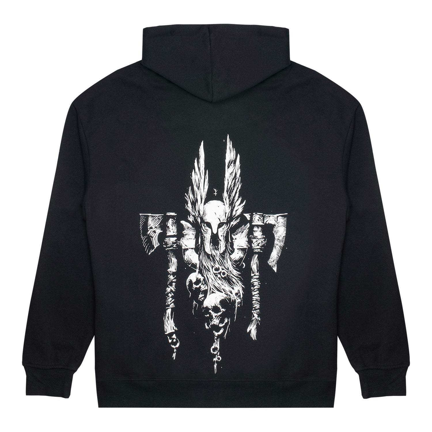 Diablo IV Barbarian Sigil Schwarz Zip-Up Kapuze - Rückenansicht