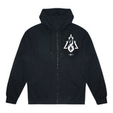 Diablo IV Sorcerer Sigil Schwarz Zip-Up Kapuze - Vorderansicht