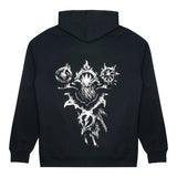 Diablo IV Sorcerer Schwarz Zip-Up Kapuze - Rückenansicht