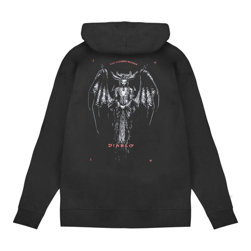Diablo Lilith Gesegnete Mutter Pullover Kapuze - Rückenansicht Schwarz Version