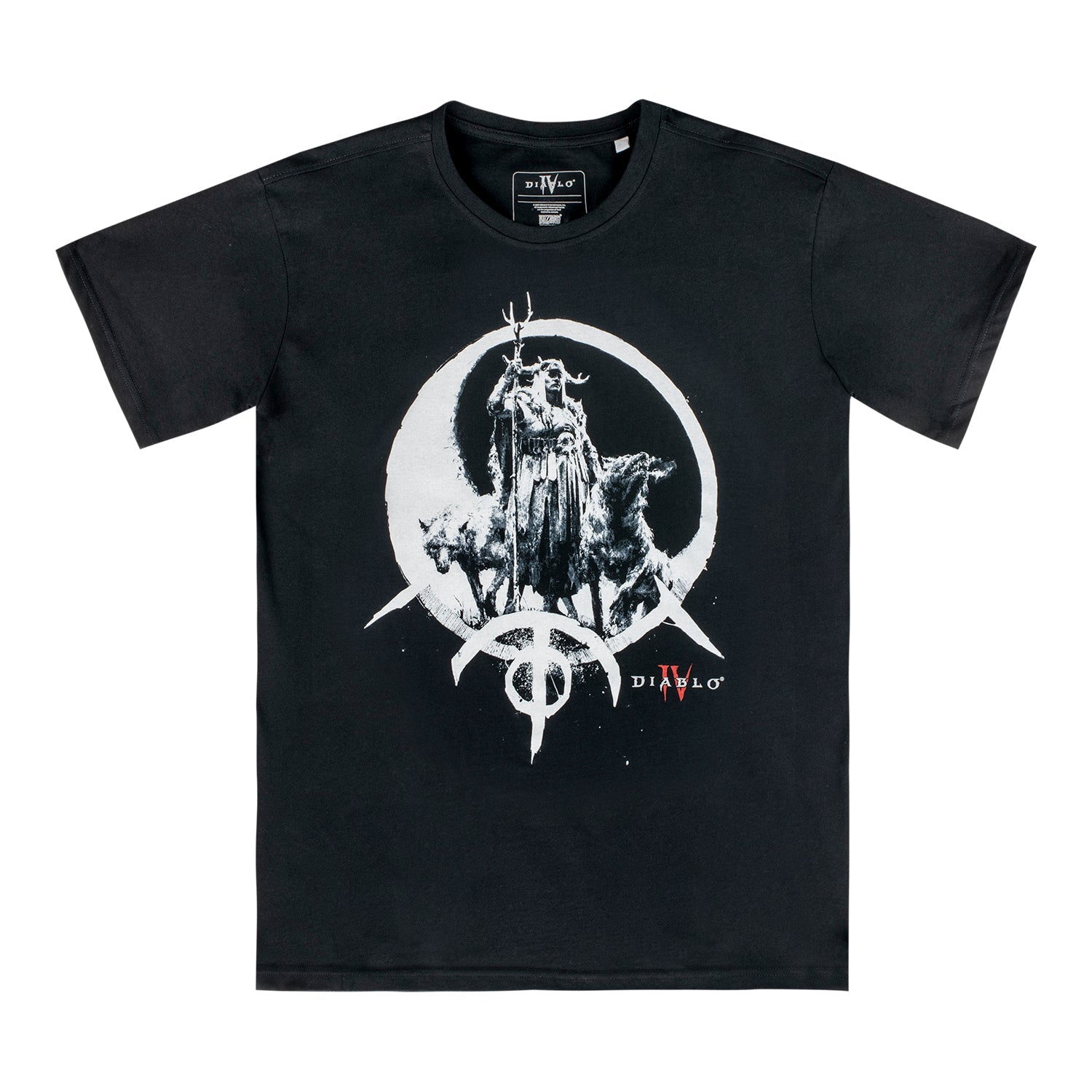 Diablo IV Druide Schwarz T-Shirt  - Vorderansicht