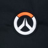 Overwatch 2 Schwarz Arbeit Jacke - Stickerei Nahaufnahme