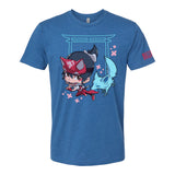 Overwatch 2 Kiriko Blau T-Shirt - Vorderansicht