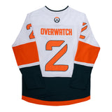 Overwatch 2 Weiß Eishockeytrikot - Rückenansicht