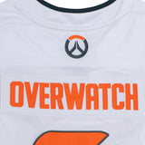 Overwatch 2 Weiß Eishockeytrikot - schließen-Ansicht von oben