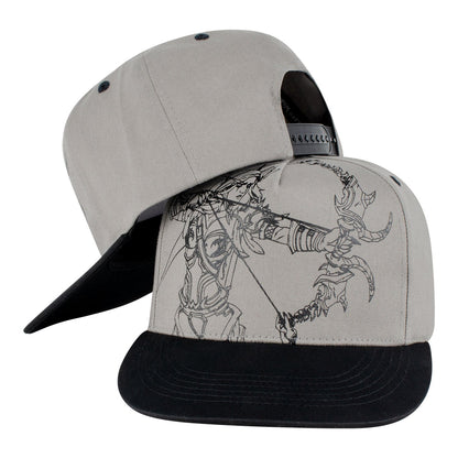 World of Warcraft Sylvanas Sketch Snapback Hut - Vorder- und Seitenansicht