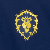 World of Warcraft Alliance Logo Viertel-Reißverschluss Blau Sweatshirt - schließen Up View