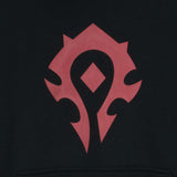World of Warcraft Horde Logo Schwarz  Colour Block Kapuze - schließen Up View