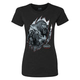 World of Warcraft Classic Hardcore Women's Schwarz T-Shirt  - Vorderansicht