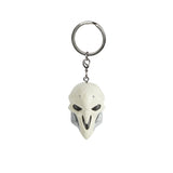 Overwatch Reaper Mask J!NX 3D Schlüsselanhänger in Weiß - Frontansicht