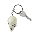 Overwatch Reaper Mask J!NX 3D Schlüsselanhänger in Weiß - Linke Frontansicht