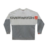 Overwatch 2 Reklametafel Langärmelig Grau T-Shirt - Rückansicht