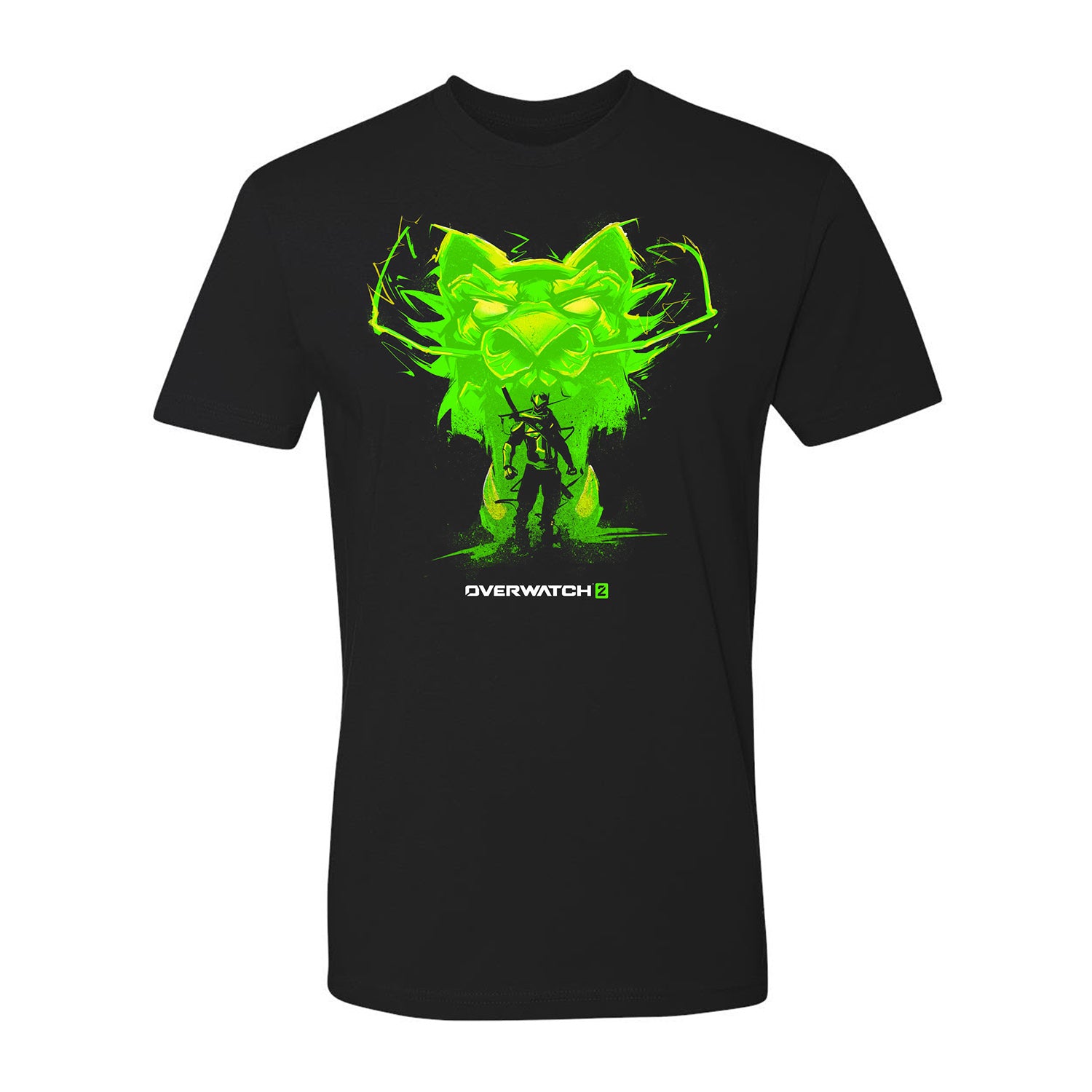 Overwatch 2 Genji-Tier Schwarz T-Shirt -Vorderansicht