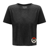 Overwatch 2 Women's Grey Cropped T-Shirt - Vorderansicht