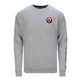 Overwatch 2 Grau Rundhalsausschnitt Sweatshirt - Vorderansicht mit Overwatch Logo