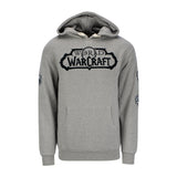 World of Warcraft Heavy Weight Patch Pullover Grau Kapuze - Vorderansicht