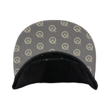 Overwatch 2 Schwarz Flatbill Snapback Hut - Blick unter die Krempe mit Overwatch Logo  Design