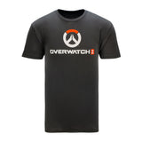 Overwatch 2 Grau T-Shirt - Frontansicht mit Overwatch 2 Logo Entwurf