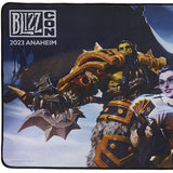 BlizzCon 2023 Key Art Gaming Desk Mat - cerrar Up View