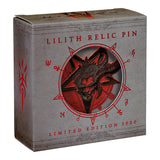Diablo IV Lilith Relic Collector's Edition Pin - Vista frontal en caja
