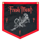 Diablo Butcher Fresh Meat Bandera de campamento - Vista frontal