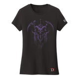 Camiseta negra del nigromante de Diablo IV (mujer) - Vista frontal