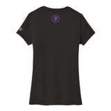 Camiseta negra del nigromante de Diablo IV (mujer) - Vista posterior