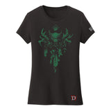 Diablo IV Druida Femenino Negro T-camisa -Vista frontal