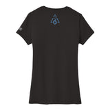 Camiseta negra del hechicero de Diablo IV (mujer)- Vista posterior