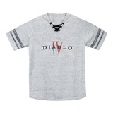Diablo IV Logotipo Camiseta gris mujercamisa -Vista frontal