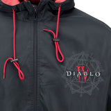 Diablo IV Cortavientos Negro Chaqueta  - cerrar Up View