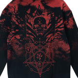 Diablo IV Negro Tie-Dye Pullover Sudadera - cerrar Up Back View