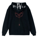 Diablo IV Árbol de los susurros Negro Pullover Sudadera - Vista trasera Capucha abajo