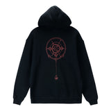 Diablo IV Árbol de los Susurros Negro Pullover Sudadera - Vista trasera Capucha arriba