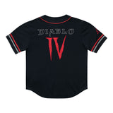 Camiseta de béisbol negra de Diablo IV - Vista trasera