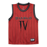 Camiseta de baloncesto roja de Diablo IV - Vista frontal