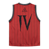 Camiseta de baloncesto roja de Diablo IV - Vista trasera