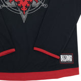 Diablo IV Negro Camiseta de hockey - cerrar-Vista hacia arriba