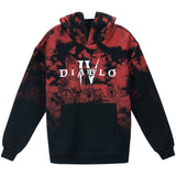 Diablo IV Negro Jersey Tie-Dye Sudadera - Vista frontal