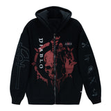 Diablo IV Nigromante Cremallera Sudadera -Vista frontal