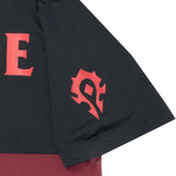 World of Warcraft Horda Rojo Colour Block T-camisa - cerrar Up View