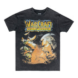 Warcraft Orcos y Humanos Gris T-camisa - Vista Frontal