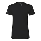 Camiseta negra del nigromante de Diablo IV (mujer) - Vista posterior