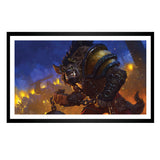 Heroes of the Storm Hogger 35.5cm x 63.5cm Impresión artística enmarcada en Azul - Vista frontal