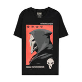 Overwatch Reaper Negro Shadow Profile T-camisa - Vista frontal
